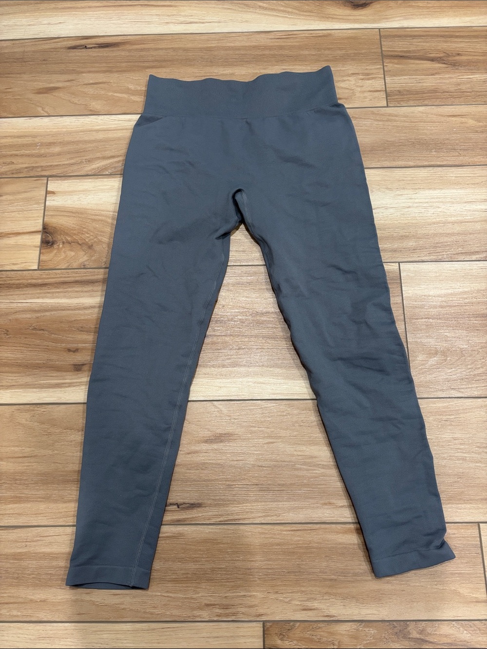 Ladies Active High-Waist Leggings - Gray
